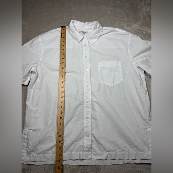 Madewell Women’s White Signature Poplin Short-Sleeve Button-Down Shirt Large - Picture 8 of 16